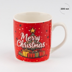 Кружка з ложечкою "Подарунки під ялинкою", 200 мл (9250-015)