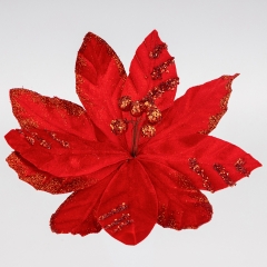 Декоративна квітка "Пуансетія", червона, 25 см (9258-027)