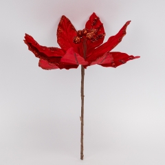 Декоративна квітка "Пуансетія", червона, 25 см (9258-027)