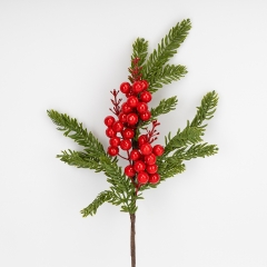 Декоративна латексна гілка "Зимові ягоди", 60 см (9258-028)