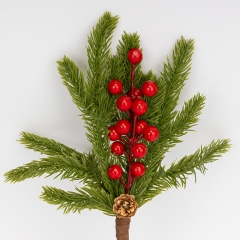 Декоративна латексна гілка "Червоні ягоди", 30 см (9258-035)