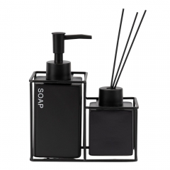 Набор для ванной "Арома", черный, 17,5 см СПАСЕННАЯ ПОЗИЦИЯ (9277-029)