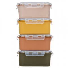 Ланч-бокс дворівневий на 2 відсіки з ложкою, 18,5 см * Рандомний вибір дизайну (9101-007)