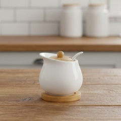 Ємність для зберігання з бамбуковою кришкою "Солодке життя", 9 см (4004-005)