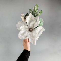 Декоративна гілка "Біла Віфлеємська зірка" (6018-054)