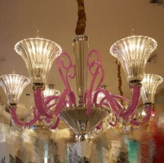 Классическая малиновая люстра с 6 плафонами (MJ006/6) (MJ006/6)