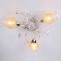 Люстра потолочная с цветками и 3 золотистыми плафонами (ML002/3) (ML002/3)