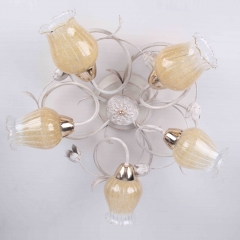 Люстра потолочная с цветками и 5 золотистыми плафонами (ML002/5) (ML002/5)