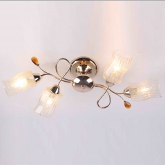 Люстра золотая потолочная с 4 золотистыми плафонами (ML007/4) (ML007/4)