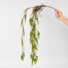 Штучна звисаюча гілка "Зелений водоспад", зелена, 95 см (9271-008)