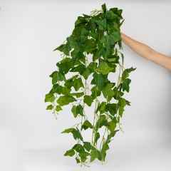 Штучна звисаюча гілка "Плющ", зелена, 110 см (9271-009)