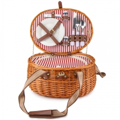 Корзина для пикника "Романтика" на 2 персоны, коричневая (0503-018)