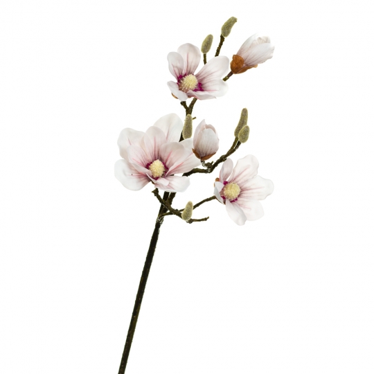 Гілка квітучої магнолії 90 см, пудровая (8721-014)
