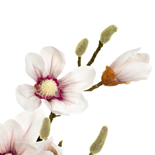 Гілка квітучої магнолії 90 см, пудровая (8721-014)