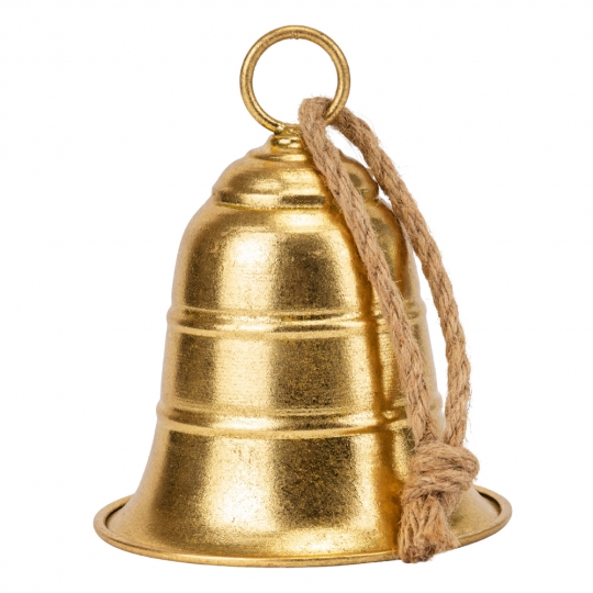 Металевий дзвіночок, золотий, 21 см (6034-004)