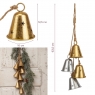 Підвіска з 4 металевих дзвіночків, срібно-золота, 63,5 см (6034-007)