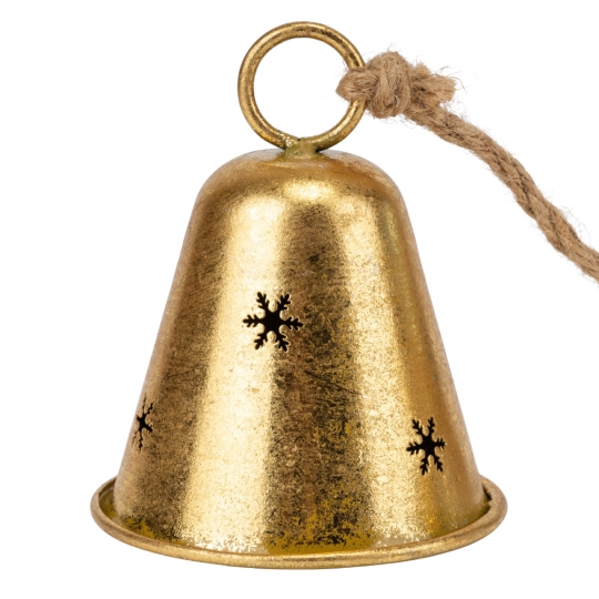 Підвіска з 4 металевих дзвіночків, срібно-золота, 63,5 см (6034-007)