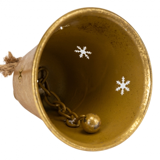 Підвіска з 4 металевих дзвіночків, срібно-золота, 63,5 см (6034-007)