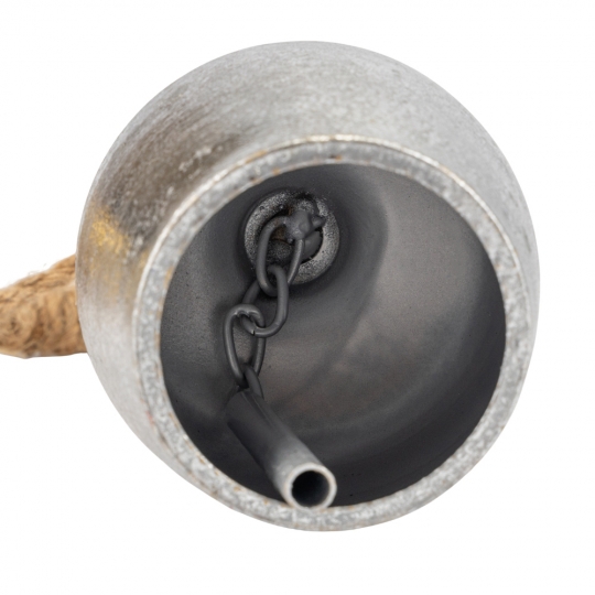 Підвіска з 4 металевих дзвіночків, срібно-золота, 57 см (6034-008)