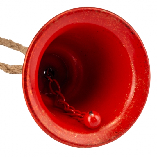 Гірлянда з 6 дзвіночками, червоно-золота, 115 см (6034-010)