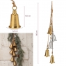 Підвіска з 5 металевих дзвіночків, срібно-золота, 66 см (6034-011)