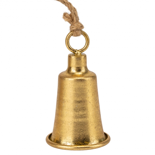 Підвіска з 5 металевих дзвіночків, срібно-золота, 66 см (6034-011)