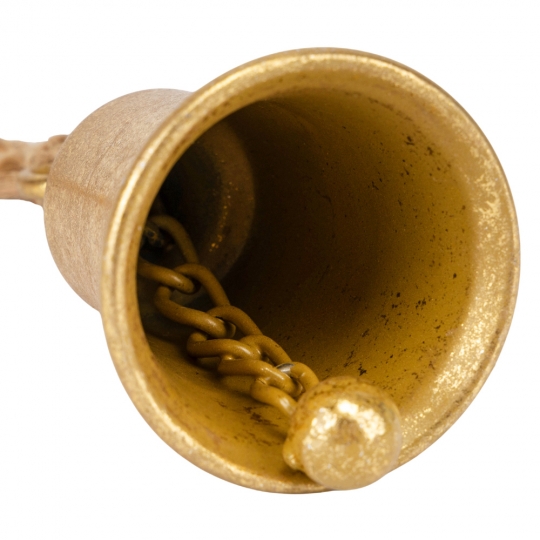 Підвіска з 5 металевих дзвіночків, срібно-золота, 66 см (6034-011)