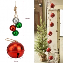 Підвіска з 4 дзвіночками, різнокольорова, 39 см (6034-012)