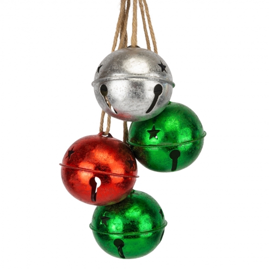 Підвіска з 4 дзвіночками, різнокольорова, 39 см (6034-012)