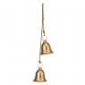 Підвіска з 2 металевих дзвіночків, золота, 58 см (6034-013)