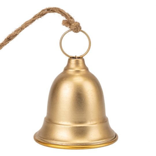 Підвіска з 2 металевих дзвіночків, золота, 58 см (6034-013)