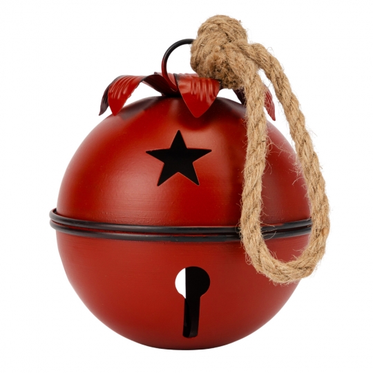 Металевий дзвіночок, червоний, 17 см (6034-015)