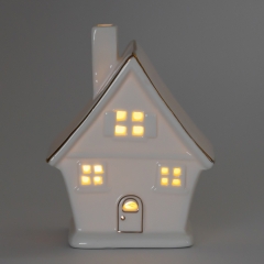 Світлодіодний будиночок (LED), білий, 12 см (6039-001)