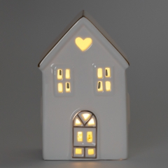 Світлодіодний будиночок (LED), білий, 13 см (6039-002)