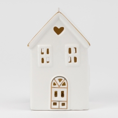 Світлодіодний будиночок (LED), білий, 13 см (6039-002)