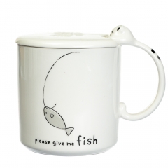 Керамическая кружка "Котик" 350 мл. * рандомный выбор дизайна (0482JH)