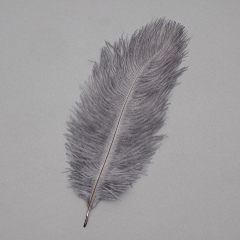 Пір’я страуса 25-30 см темно-сіре (8501-002/dark-grey)