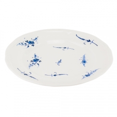 УЦІНКА Тарілка "Біло-синя класика", 24 см (Скол на зовн. стороні,напливи кераміки,краплинки) (00BR-9198-008/1)