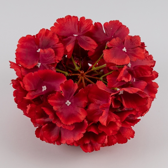 Головка гортензии, красная, 20 см (19222-007)