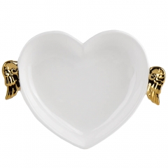 УЦІНКА Тарілка "Серце янгола", 21,9 см (Дефект фарбування,дефект заливки,бульбашки,невеликі скол на дні,потертості) (00BR-4000-040)