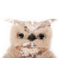 Новорічна іграшка "Мудра сова" золота (6018-006)