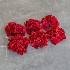 Головка гортензії, червона, 16 см (9222-007)