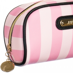 Косметичка рожева "Смужки" (17*11*6) (003LL)