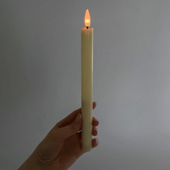 Набор из 2 электрических свечей, айвори, 26 см (6032-007)