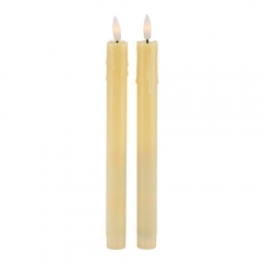 Набір з 2 світлодіодних свічок (LED), айворі, 25,5 см (6032-009)