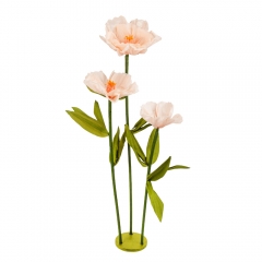 Великі ростові декоративні квіти на стійці, пудрові, 125 см (2030-002)