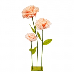 Великі ростові декоративні квіти на стійці, пудрові, 155 см (2030-004)