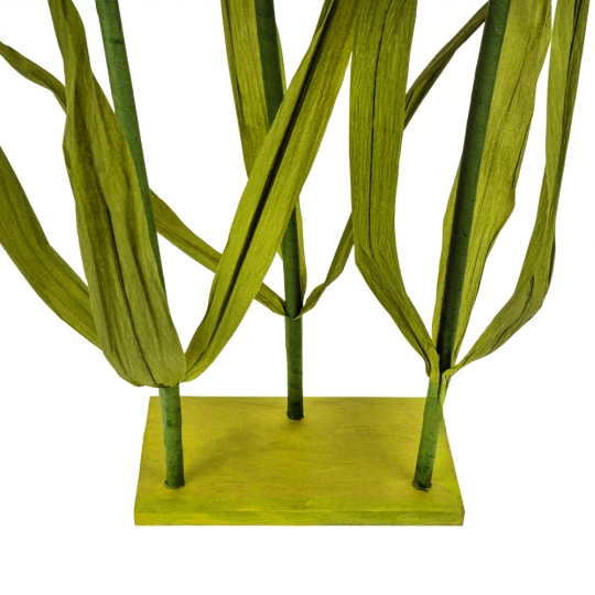 Великі ростові декоративні квіти на стійці, біло-жовті, 165 см (2030-007)