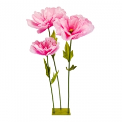 Великі ростові декоративні квіти на стійці, рожеві, 165 см (2030-010)