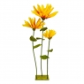 Великі ростові декоративні квіти на стійці, жовті, 155 см (2030-011)